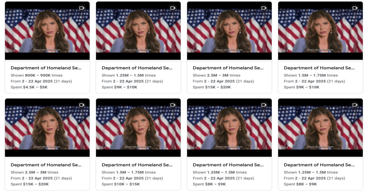 A DHS YouTube-hirdetései a mexikói migráció visszaszorítására irányulnak