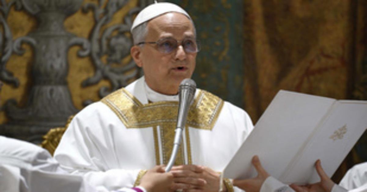 XIV. Leó pápa első szentmiséje a Vatikánban